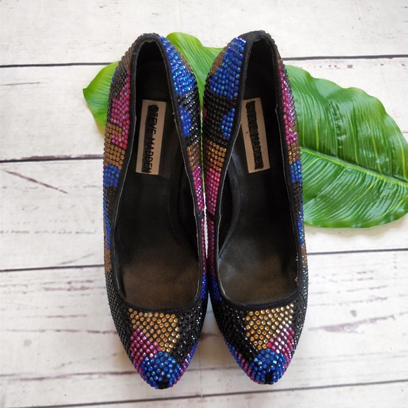 STEVE MADDEN Dyvinal Rhinestone Pumps, 6.5 - Picture 3 of 8